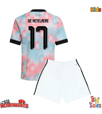 Belgium Charles De Ketelaere #17 Replica Away Stadium Kit for Kids World Cup 2026 Short Sleeve (+ pants)